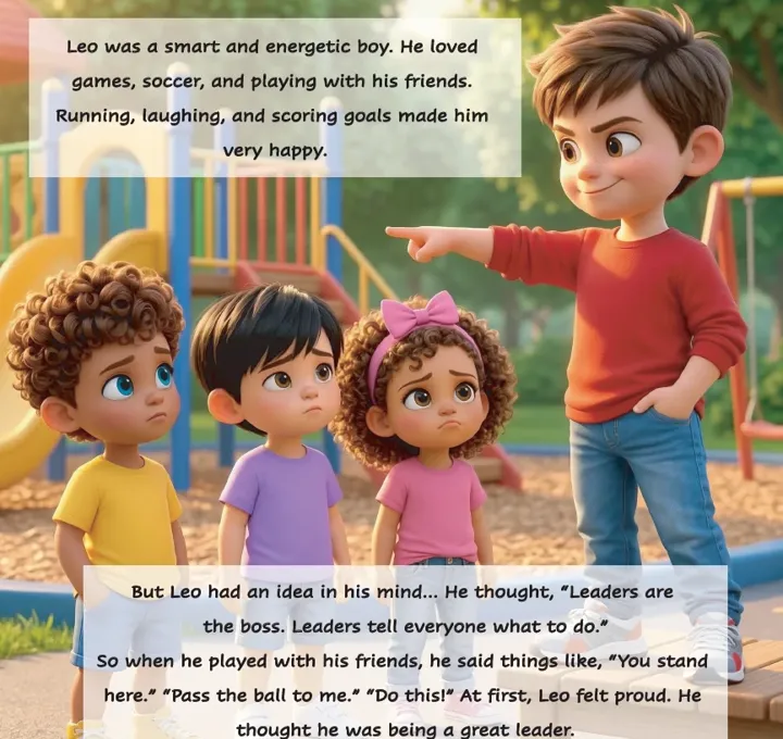 Illustration from The Brave Kid Inside You: Leo thinks leaders are the boss